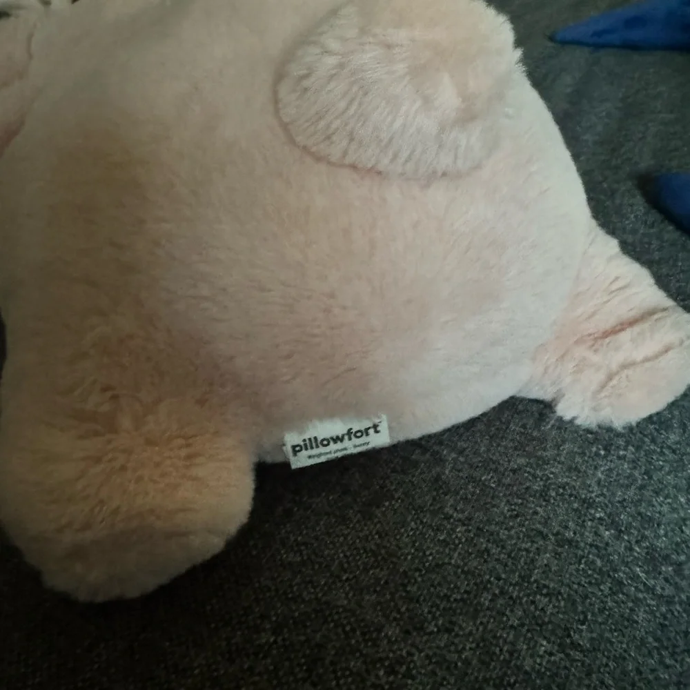 Pink Plush Bunny with Bow - Picture 4 of 4
